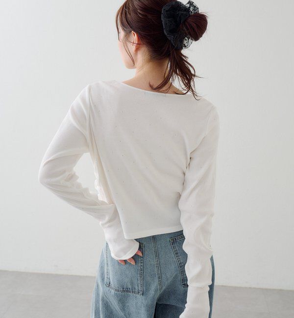  「リブスタッズカーディガン」|Tシャツ・カットソー|