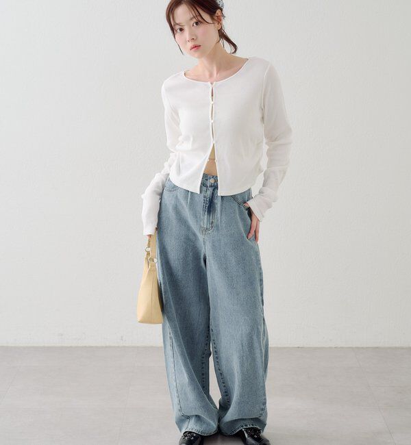  「リブスタッズカーディガン」|Tシャツ・カットソー|