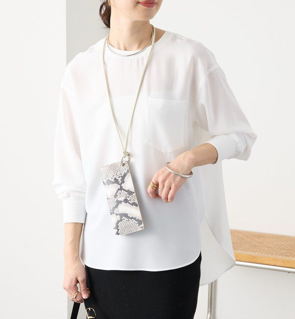  「【さらっと着やすい！/冷房・日焼け対策◎】ジョーゼットポケットブラウス」|シャツ・ブラウス|