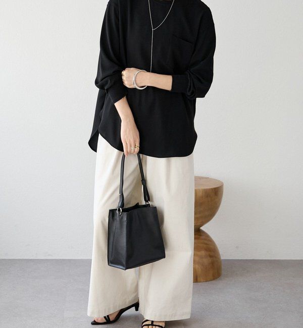  「【さらっと着やすい！/冷房・日焼け対策◎】ジョーゼットポケットブラウス」|シャツ・ブラウス|