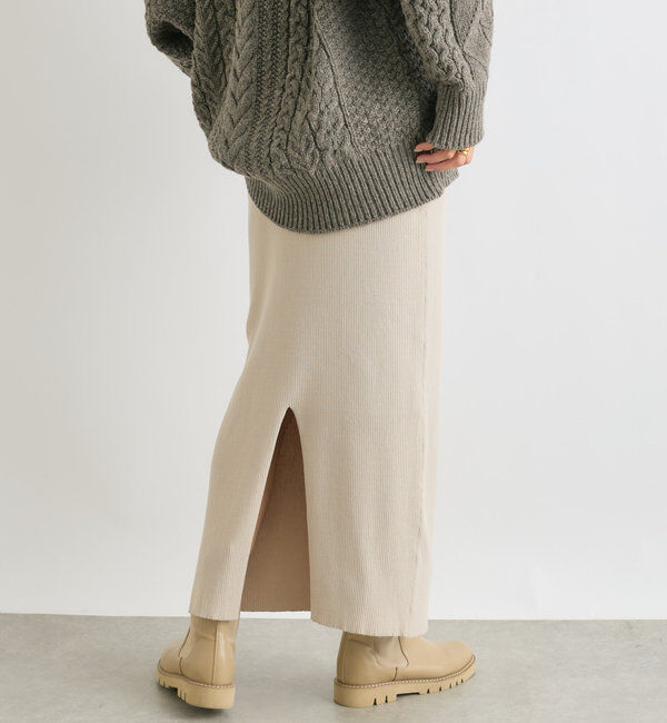  「【マイナス3kg/レビュー高評価☆】リブタイトスカート」|スカート|