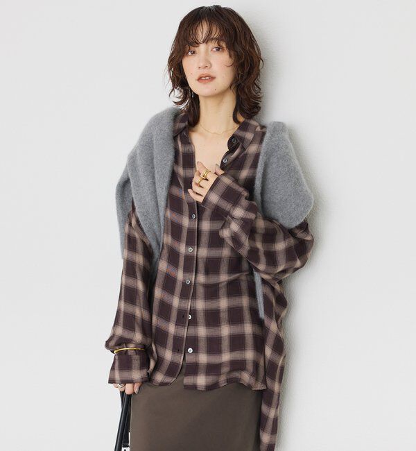  「ウォッシュドチェックワイドシャツ」|シャツ・ブラウス|
