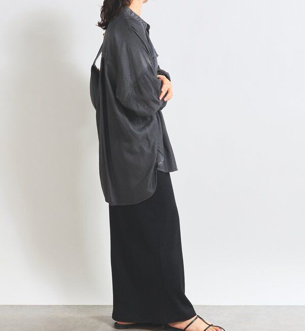  「【セットアップ可/真夏も快適！】ドレーピーデニムシャツ」|シャツ・ブラウス|