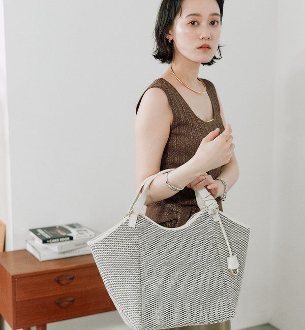  「予約【実用性抜群】レザーパイピングラージトート」|クラッチバッグ|