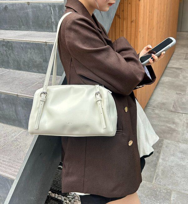  「lotiワイドボストンBAG」|トートバッグ|アイボリー
