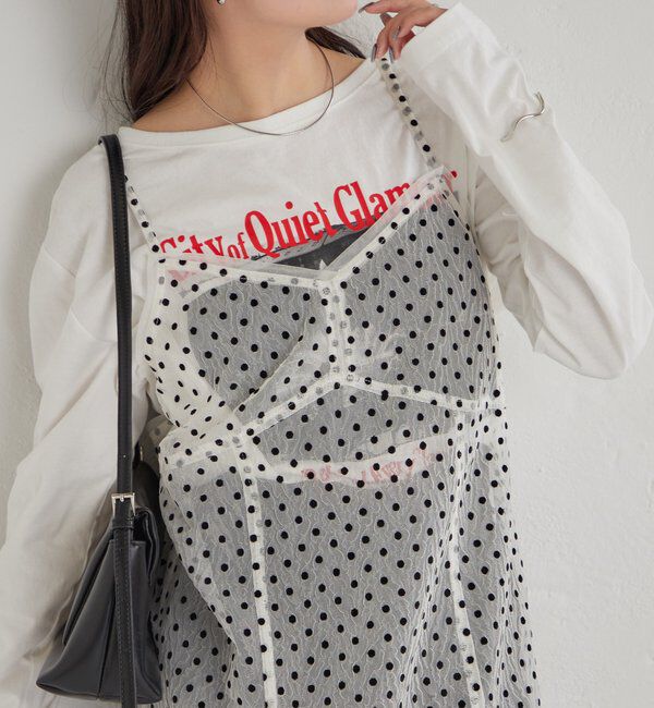  「ドットチュールキャミチュニック」|キャミソール|