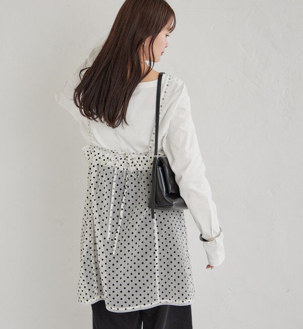  「ドットチュールキャミチュニック」|キャミソール|