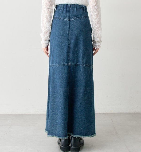  「デニム切替マーメイドスカート」|スカート|