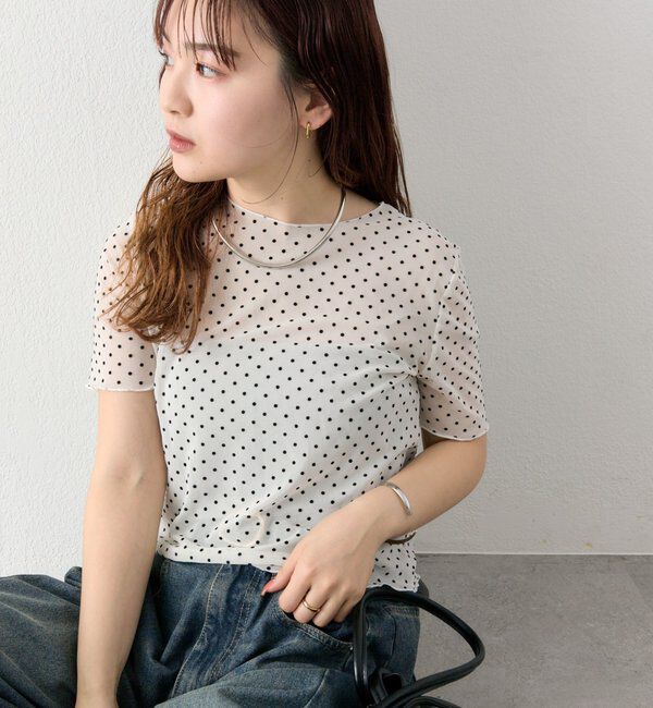  「ドットシアーTOPS」|Tシャツ・カットソー|アイボリー