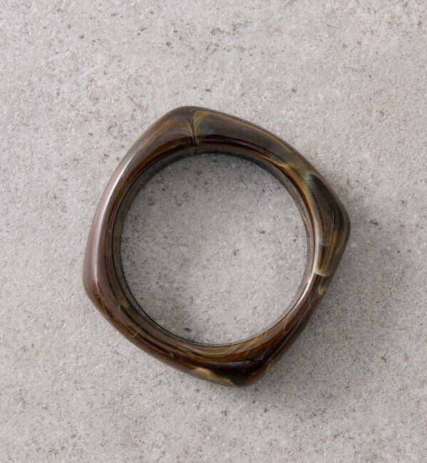  「クリアマーブルスクエアバングル」|ブローチ・コサージュ|