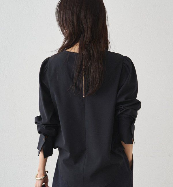  「【Atelier N5/アトリエヌメロサンク】パフスリーブクルーブラウス」|シャツ・ブラウス|