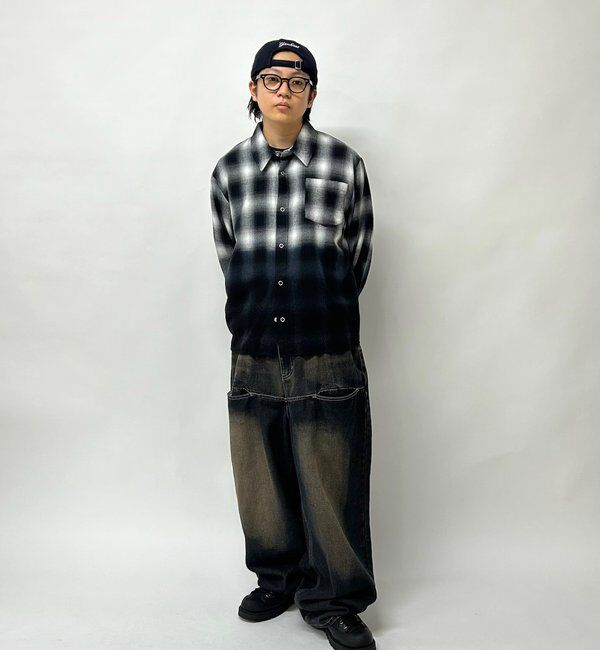  「《UNISEX / サイズ展開あり》スラッシュポケットブラストワイドデニム」|デニム|