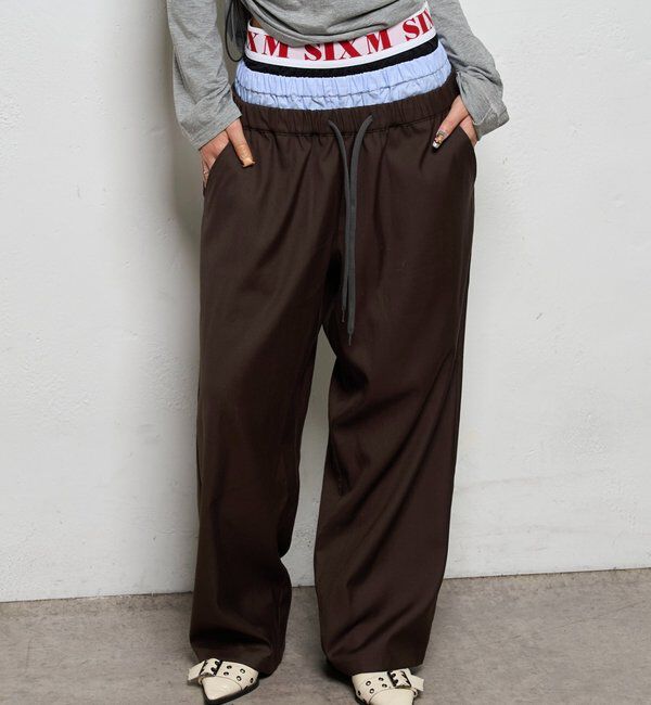  「【新色追加】Six M/シックスエム トリプルレイヤードパンツ」|チノ|