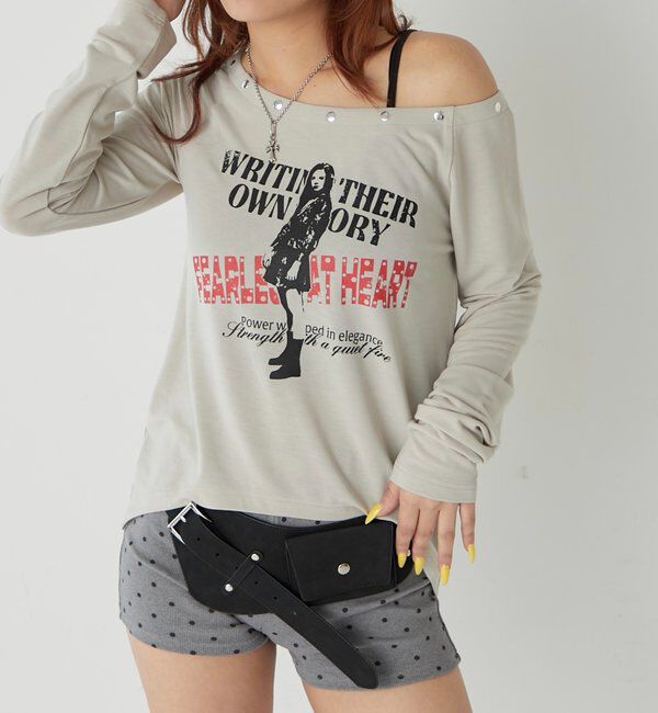  「エリオットラウンドヘムシアートップス」|Tシャツ・カットソー|グレー