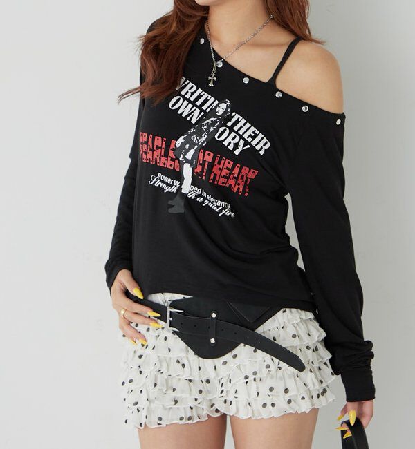  「エリオットラウンドヘムシアートップス」|Tシャツ・カットソー|ブラック