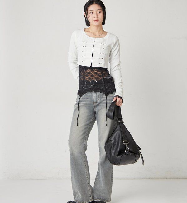  「【WEB限定サイズあり】ナポレオンショートトップス」|Tシャツ・カットソー|