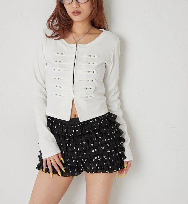  「【WEB限定サイズあり】ナポレオンショートトップス」|Tシャツ・カットソー|