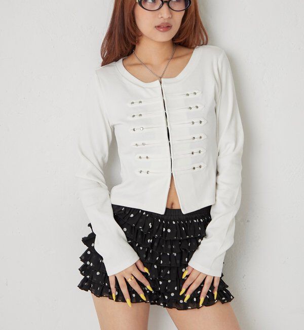  「【WEB限定サイズあり】ナポレオンショートトップス」|Tシャツ・カットソー|