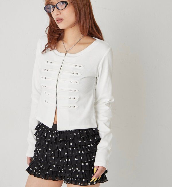  「【WEB限定サイズあり】ナポレオンショートトップス」|Tシャツ・カットソー|