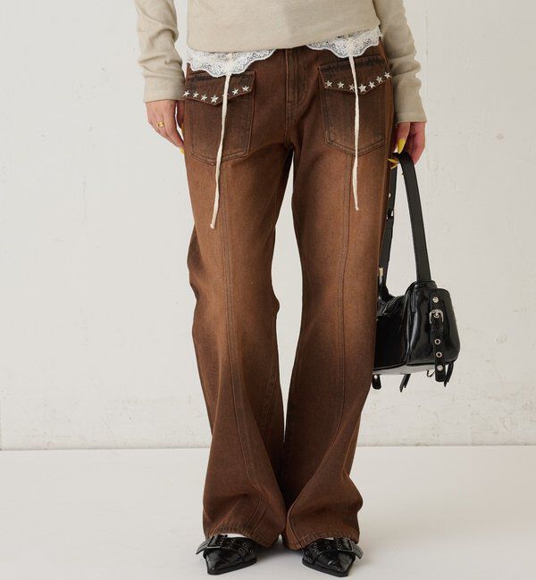  「スタースタッズフレアデニム」|デニム|