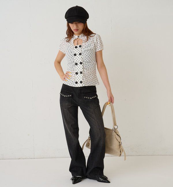  「スタースタッズフレアデニム」|デニム|