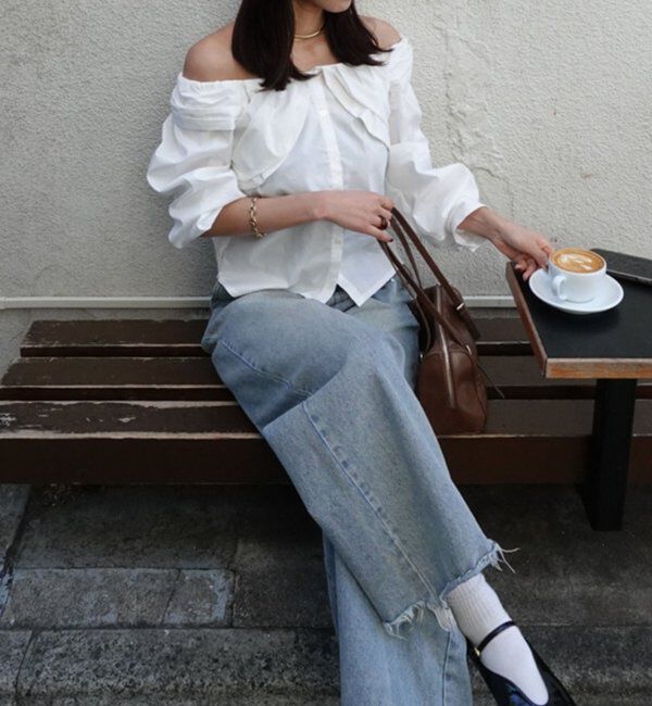  「オフショルパフブラウス」|シャツ・ブラウス|