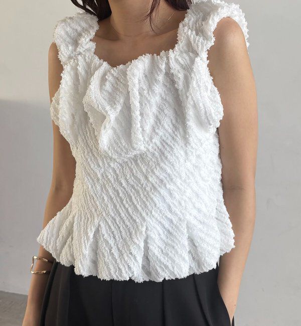  「ジャガードバルーンタンク」|シャツ・ブラウス|