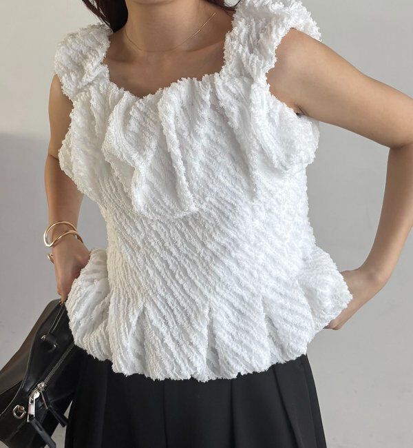  「ジャガードバルーンタンク」|シャツ・ブラウス|