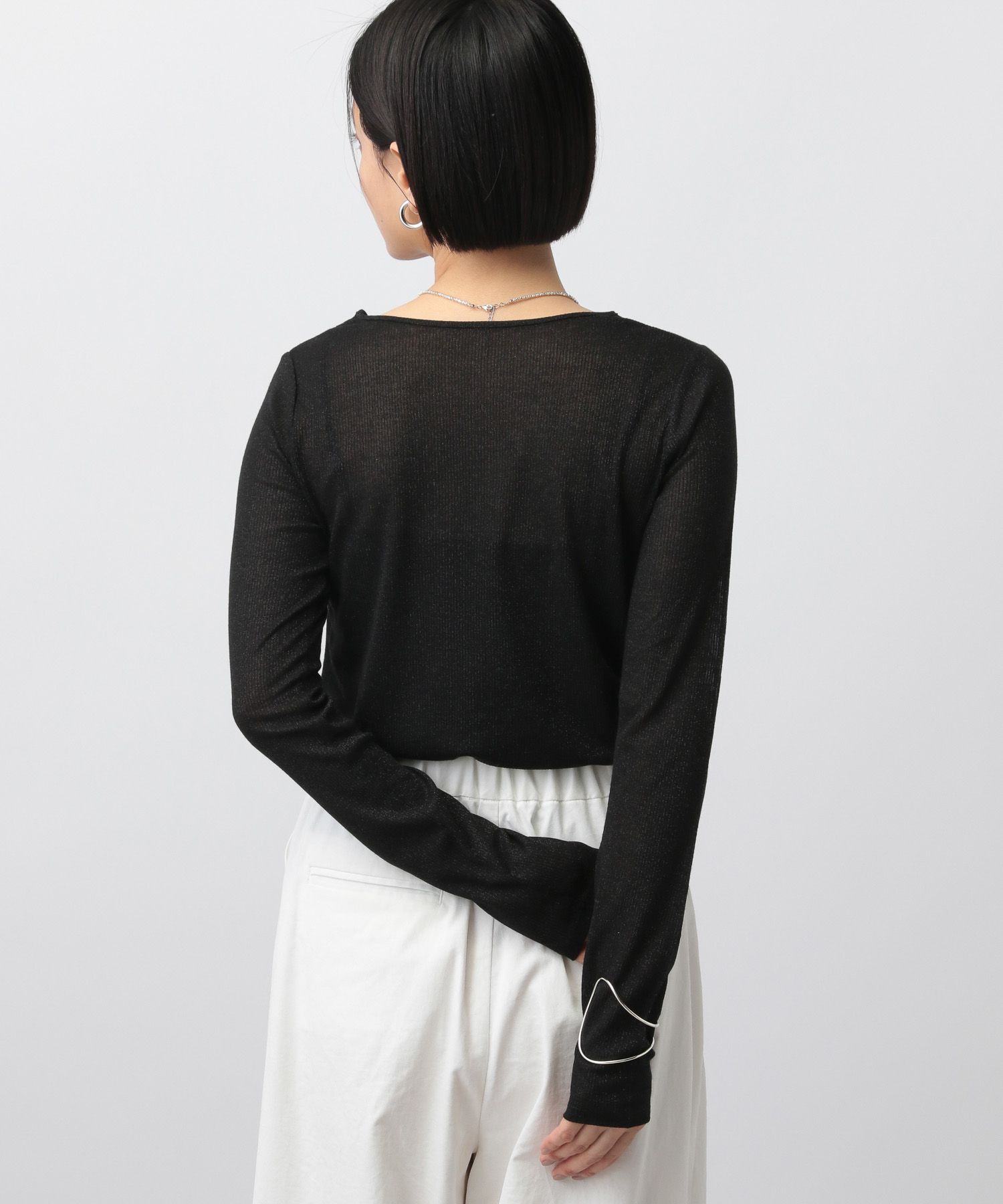 A part by 「ラメリブシアー_長袖」|ニット・セーター|