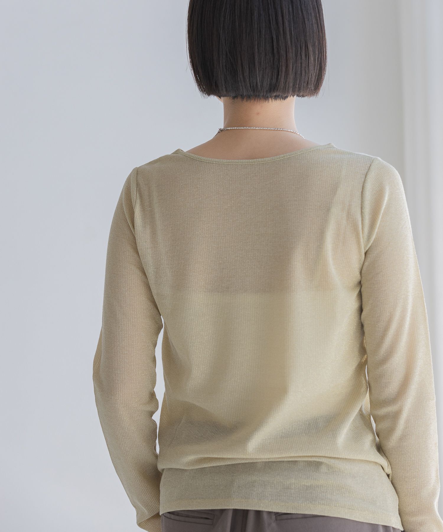 A part by 「ラメリブシアー_長袖」|ニット・セーター|