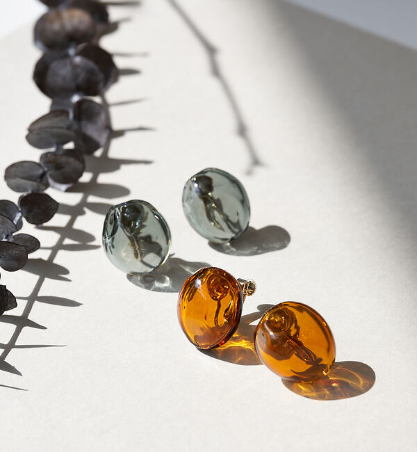 collex「【別注】【HARIO Lampwork Factory】イヤリングサンストーン」|ピアス|