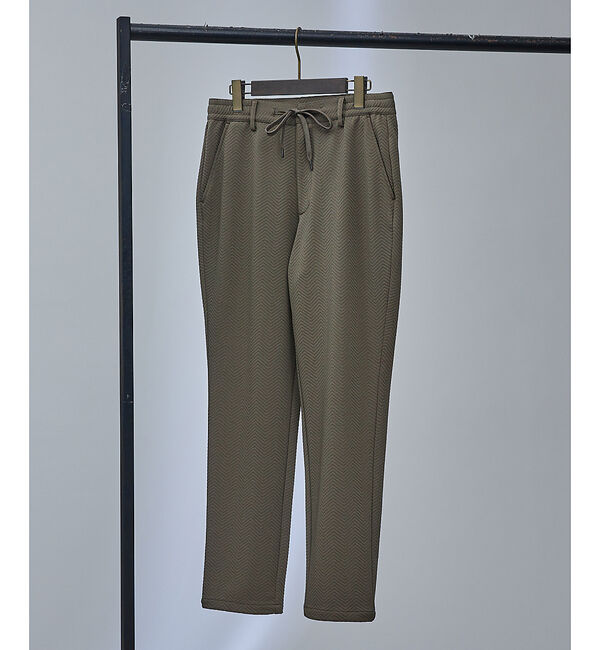 ABAHOUSE「【セットアップ対応】フクレジャガード へリンボン柄 スラックス」|スラックス|モカ