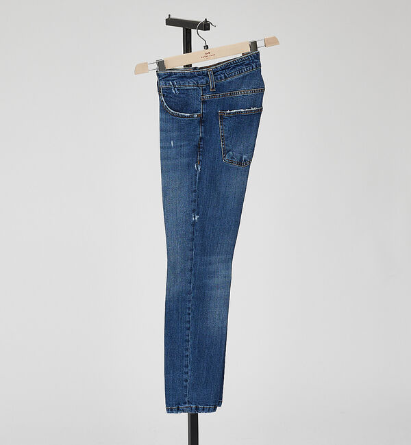 ABAHOUSE「【entre amis】スリムフィット ダメージデニム / 8177」|デニム|