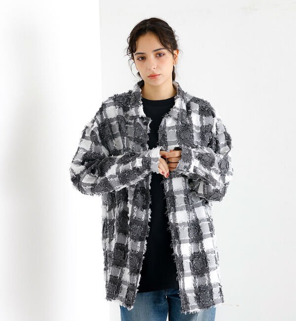 ABAHOUSE「【Revo./レボ】フリンジチェックシャツ/ユニセックス/TH-3857」|シャツ・ブラウス|