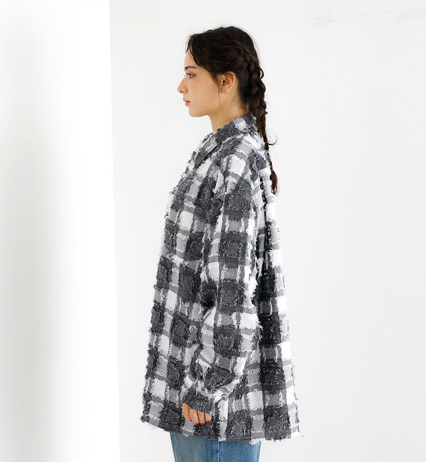 ABAHOUSE「【Revo./レボ】フリンジチェックシャツ/ユニセックス/TH-3857」|シャツ・ブラウス|