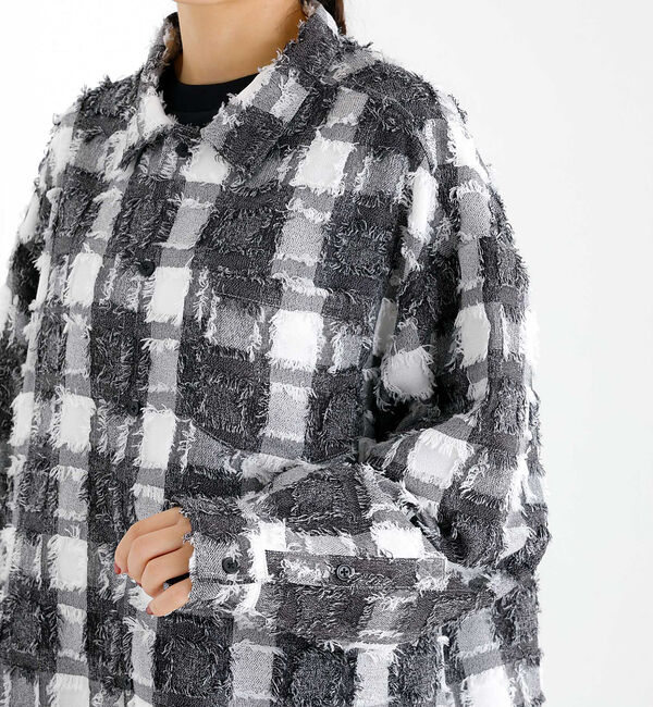 ABAHOUSE「【Revo./レボ】フリンジチェックシャツ/ユニセックス/TH-3857」|シャツ・ブラウス|