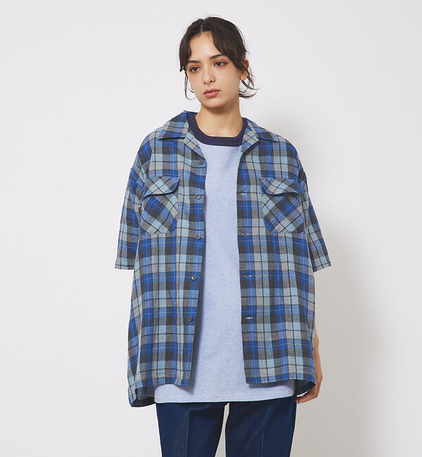 ABAHOUSE「【PENDLETON/ペンドルトン】Open Collar Shirt/オープン」|シャツ・ブラウス|ブルー系その他1