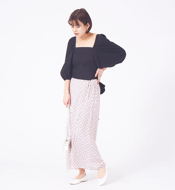 Rouge vif「フワラープリントスカート」|スカート|