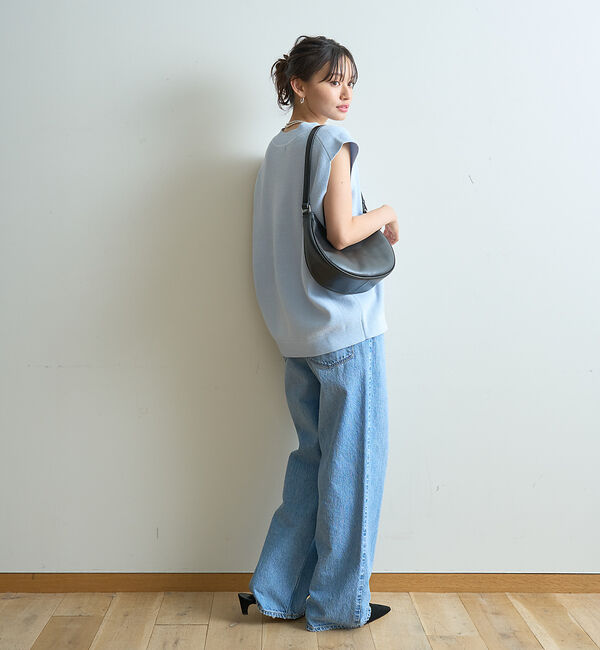 Rouge vif「モールニット片畔ベスト」|ベスト・ジレ|