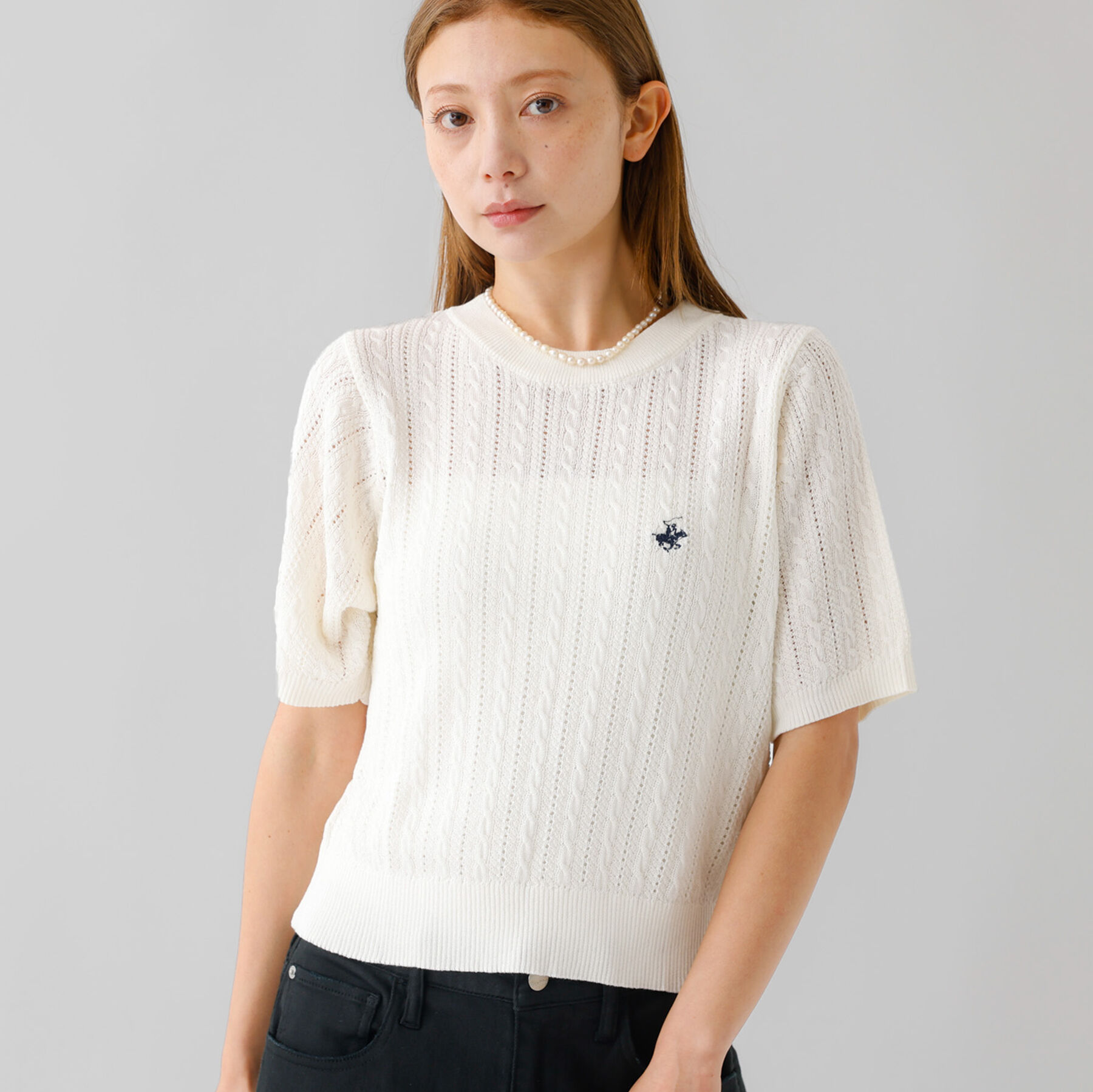 Rouge vif「【BEVERLY HILLS POLO CLUB / ビバリーヒルズ ポロクラブ」|ニット・セーター|ホワイト