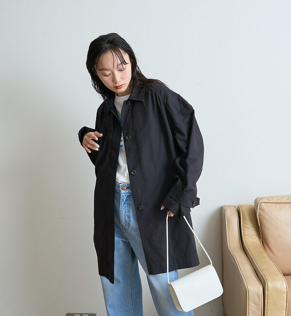 Rouge vif「ピーチ加工ステンカラーハーフコート」|ステンカラーコート|