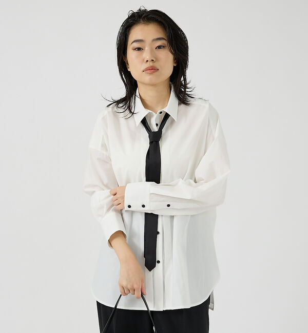 Rouge vif「タイ付クリアブロードシャツ」|シャツ・ブラウス|