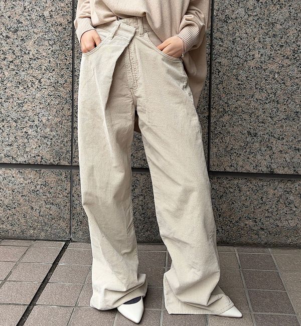 Rouge vif「【AGOLDE/エーゴールドイー】V ANA JEAN IN CORDUROY」|その他|アイボリー