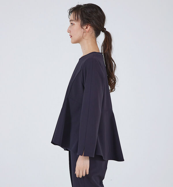 qualite「ペプラムギャザーアシメブラウス/オケージョン/セレモニー」|シャツ・ブラウス|