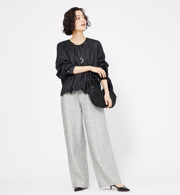 qualite「フロントバルーンブラウス」|シャツ・ブラウス|