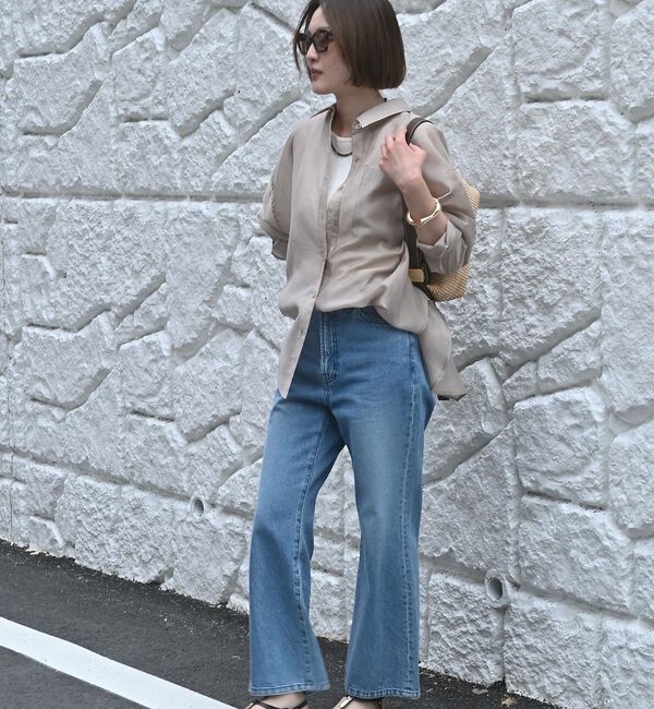 qualite「【大人シアーシャツ】バックスリットシアーシャツ」|シャツ・ブラウス|