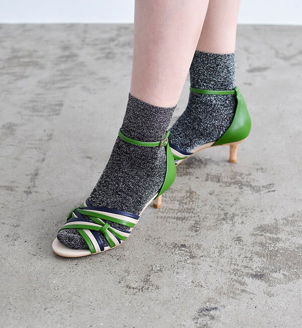 AU BANNISTER「マルチカラーストラップサンダル」|サンダル|グリーン