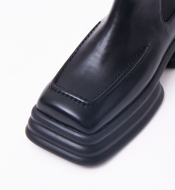 AU BANNISTER「【WEB限定/軽量】ワイドスクエア 厚底 サイドゴアショートブーツ」|ショートブーツ|