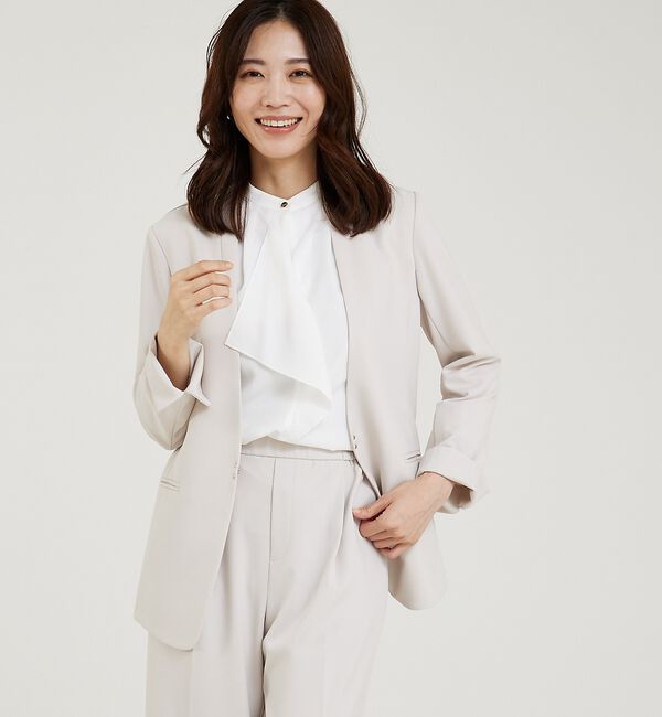 abahouse mavie「【WEB Domani掲載】【エニデイカセット】ノーカラージャケット」|ノーカラージャケット|