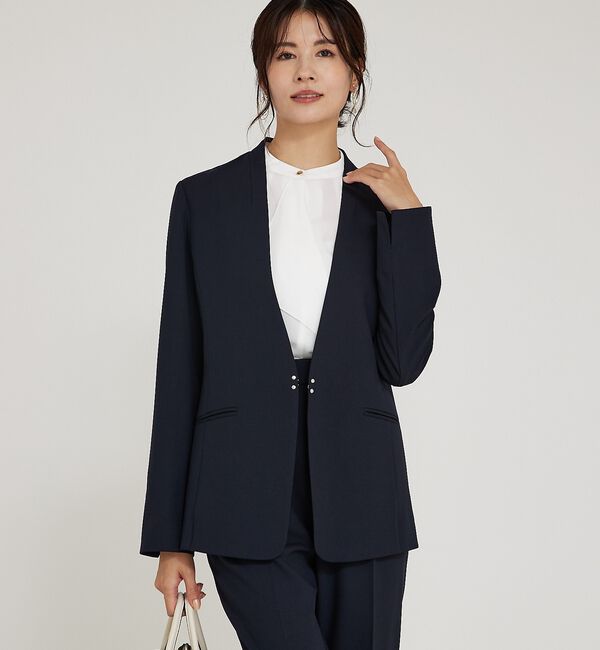 abahouse mavie「【WEB Domani掲載】【エニデイカセット】ノーカラージャケット」|ノーカラージャケット|